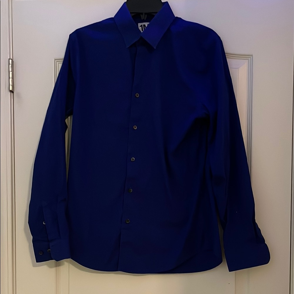 Express Blue Dress Shirt Classic Design